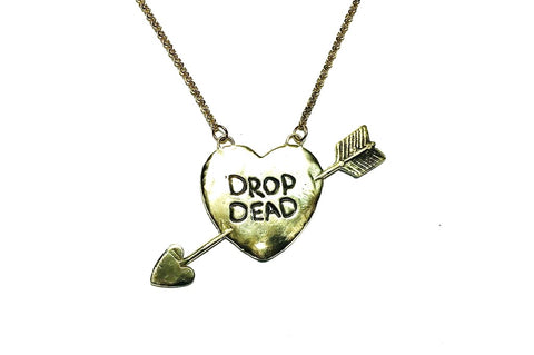 Reversible DROP DEAD//DM ME Necklace